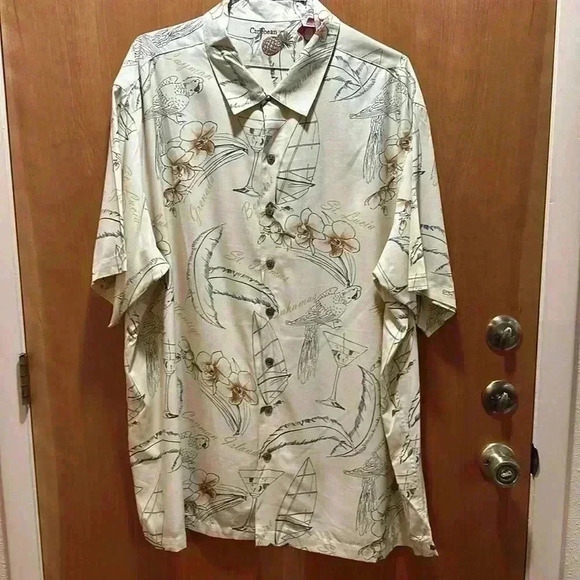 Men’s button-down silk shirt - Picture 1 of 5